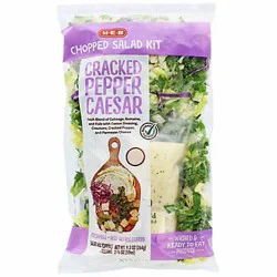 H-E-B Select Ingredients Chopped Cracked Pepper Caesar Salad Kit