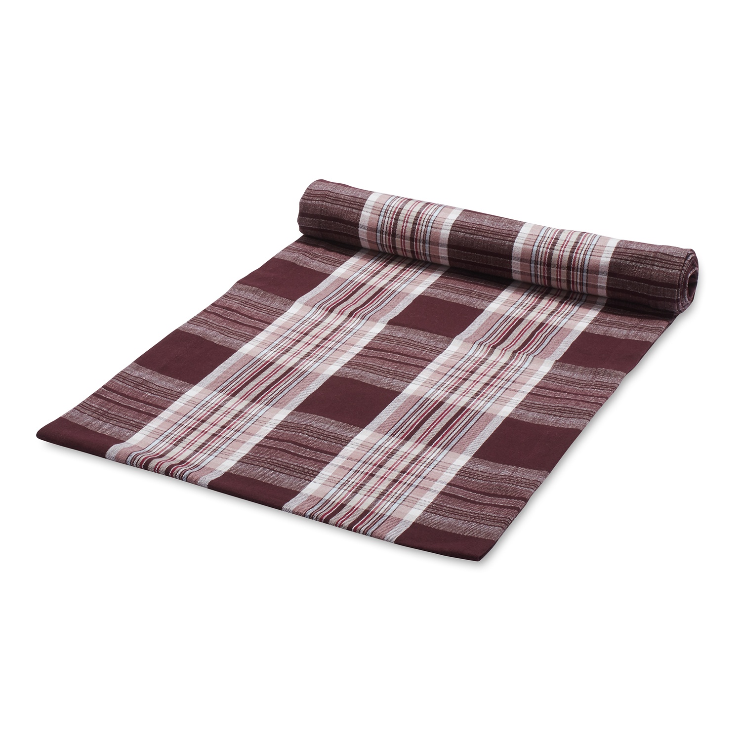 slide 1 of 1, Sur La Table Fall Harvest Plaid Table Runner, 108 in x 16 in