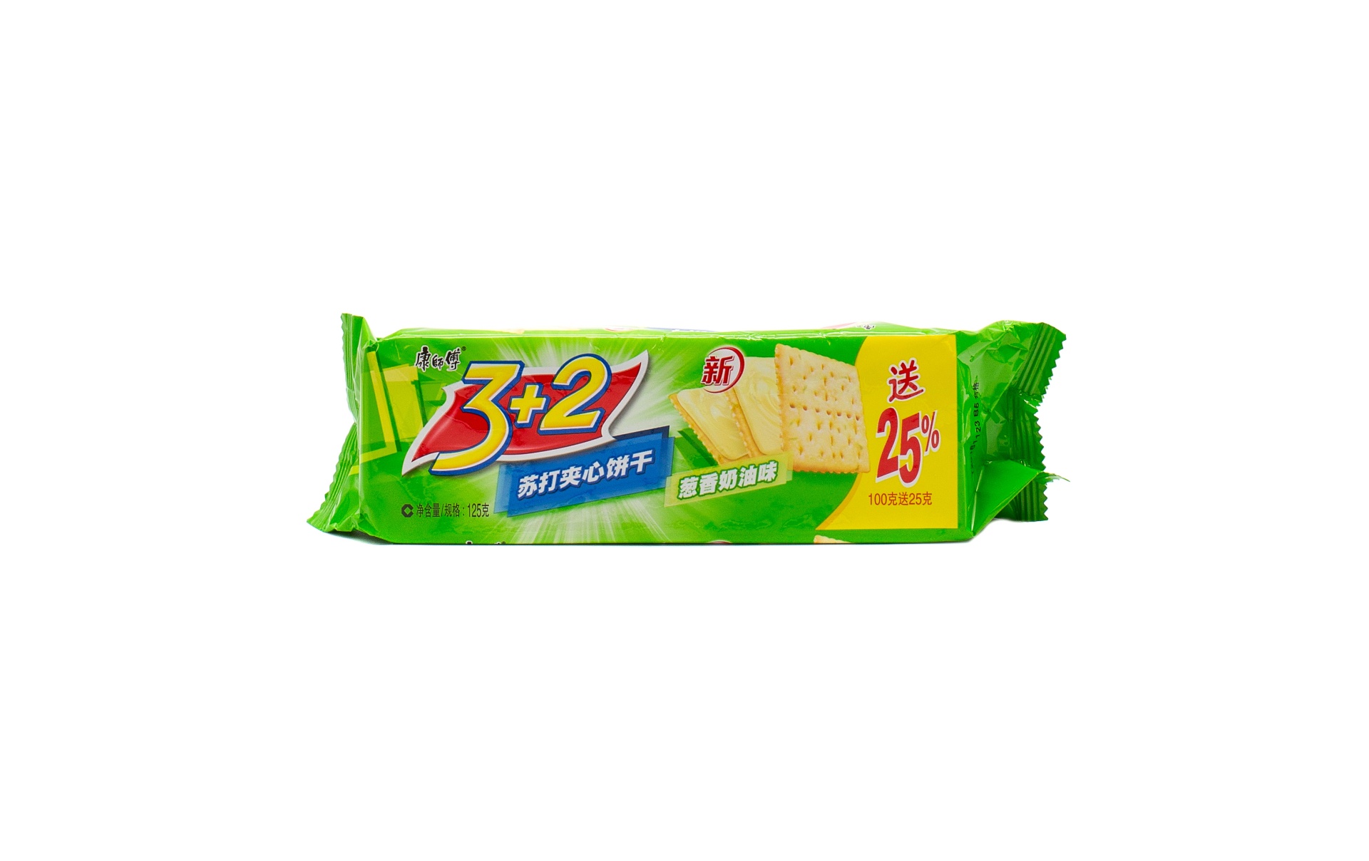 slide 1 of 1, KSF Master Hong 3+2 Soda Biscuit (Scallion & Cream), 125 gram