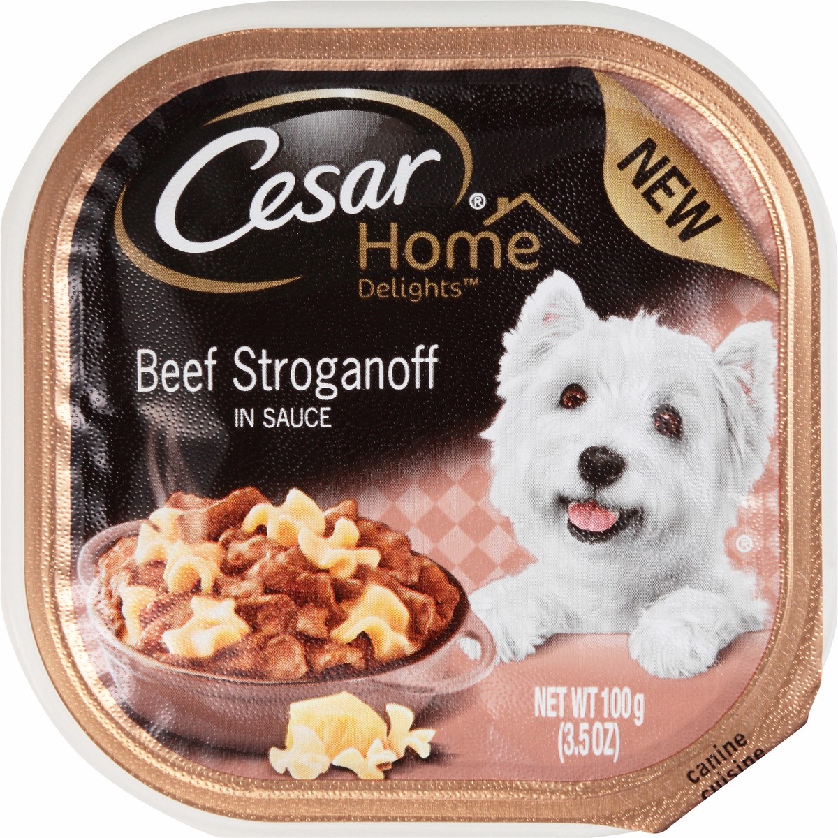 slide 12 of 12, Cesar Home Delights Canine Cuisine Beef Stroganoff in Sauce Wet Dog Food 3.5 oz. Tray, 3.5 oz