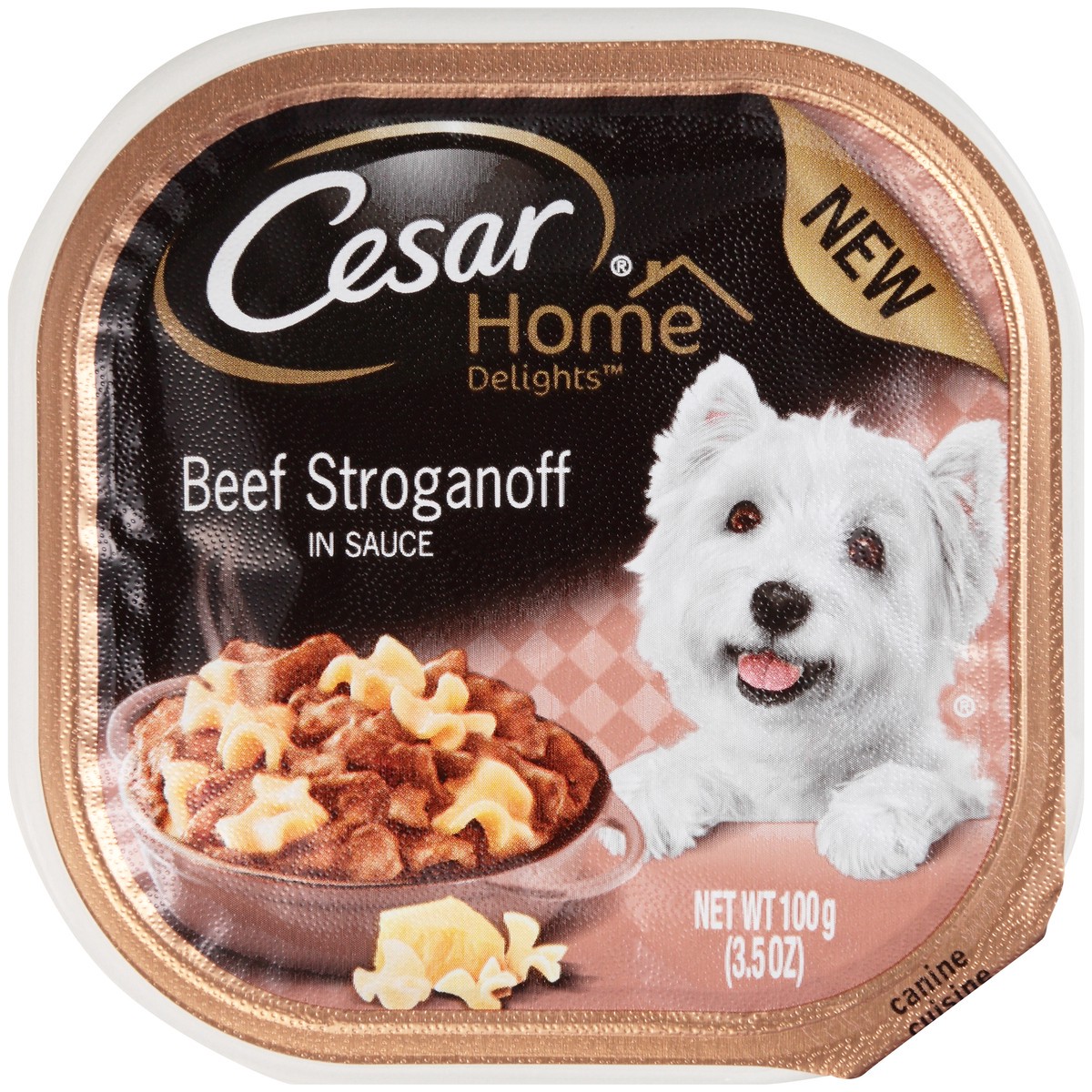 slide 1 of 12, Cesar Home Delights Canine Cuisine Beef Stroganoff in Sauce Wet Dog Food 3.5 oz. Tray, 3.5 oz