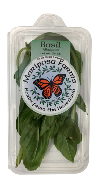 slide 1 of 1, Mariposa Farms Basil, 1 ct