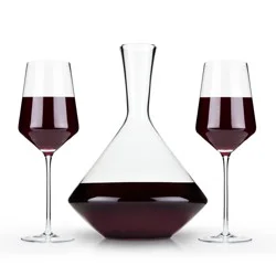 Viski 3-Piece Angled Crystal Bordeaux Set