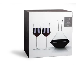 Viski 3-Piece Angled Crystal Bordeaux Set