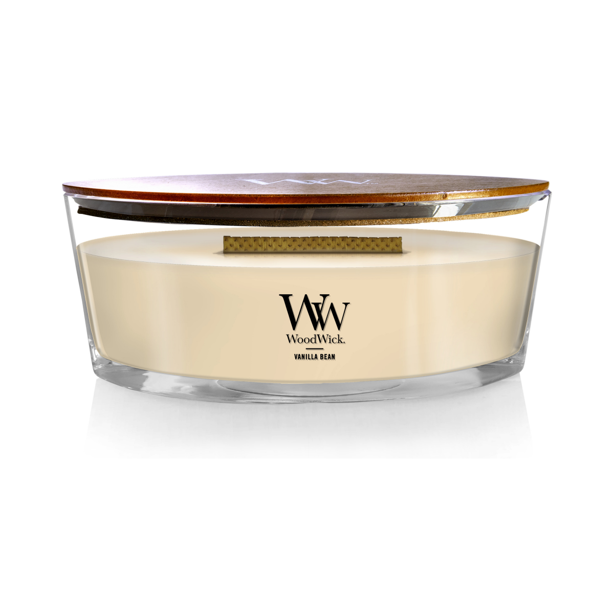 slide 1 of 9, Woodwick Candle Ellipse Vanilla Bean, 16 oz