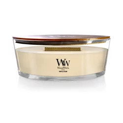 WoodWick Vanilla Bean Scented Ellipse Candle, Crackles as it Burns, Up to 50 hrs Burn time, Great for Gifting, 16oz