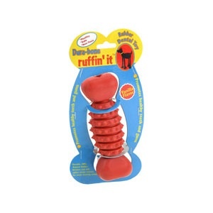 slide 1 of 1, Ruffin' It Dura-Bone Rubber Dental Toy Large, 1 ct