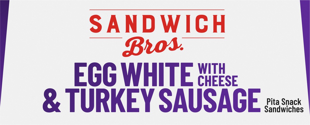 slide 3 of 9, Sandwich Bros. Sandwich Bros Egg White with Cheese and Turkey Sausage, Frozen Breakfast Sandwich, 6 Count, 18 oz, 6 ct; 18 oz