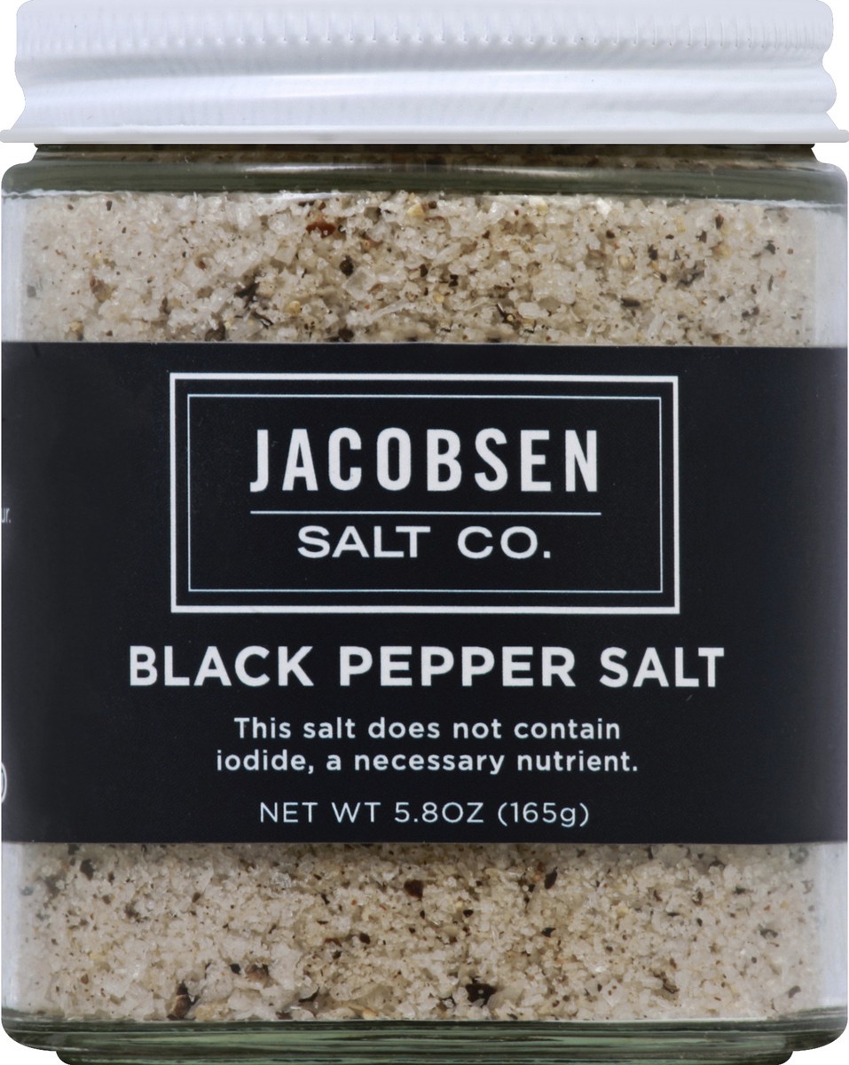 slide 5 of 6, Jacobsen Salt Co, Black Pepper Salt, 5.3 oz