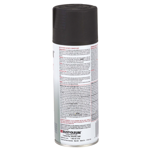 slide 9 of 9, Rust-Oleum Stops Rust Reformer Spray Paint - 215215, Black, 10.25 oz