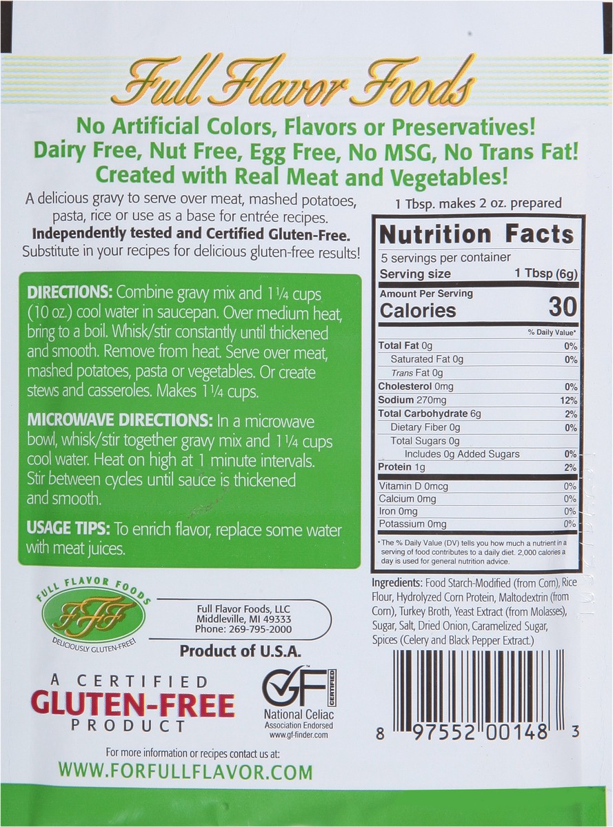 slide 11 of 13, Full Flavor Foods Fullflav Trky Grvy Mix, 1.06 oz