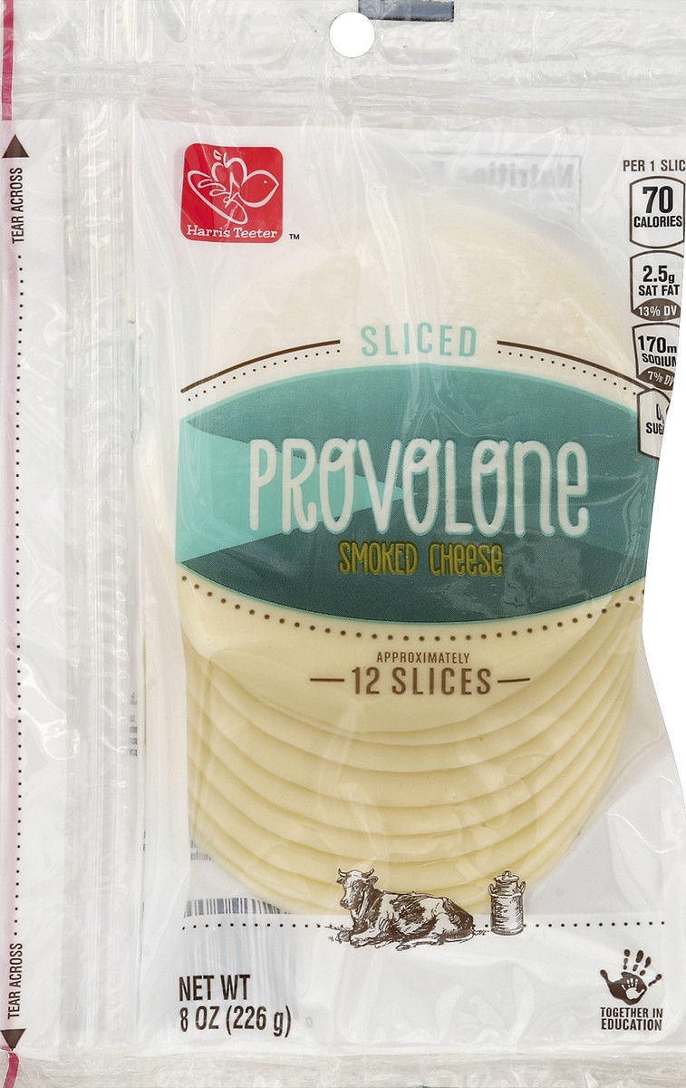 slide 2 of 3, Harris Teeter Smoked Sliced Provolone Cheese, 8 oz