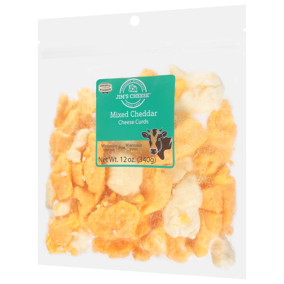 slide 4 of 9, Jim's Cheese Mixed Cheddar Cheese Curds 12 oz, 12 oz