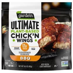 Gardein Ultimate Plant-Based Chick'n Wings, BBQ, Vegan, Frozen, 14.6 oz.