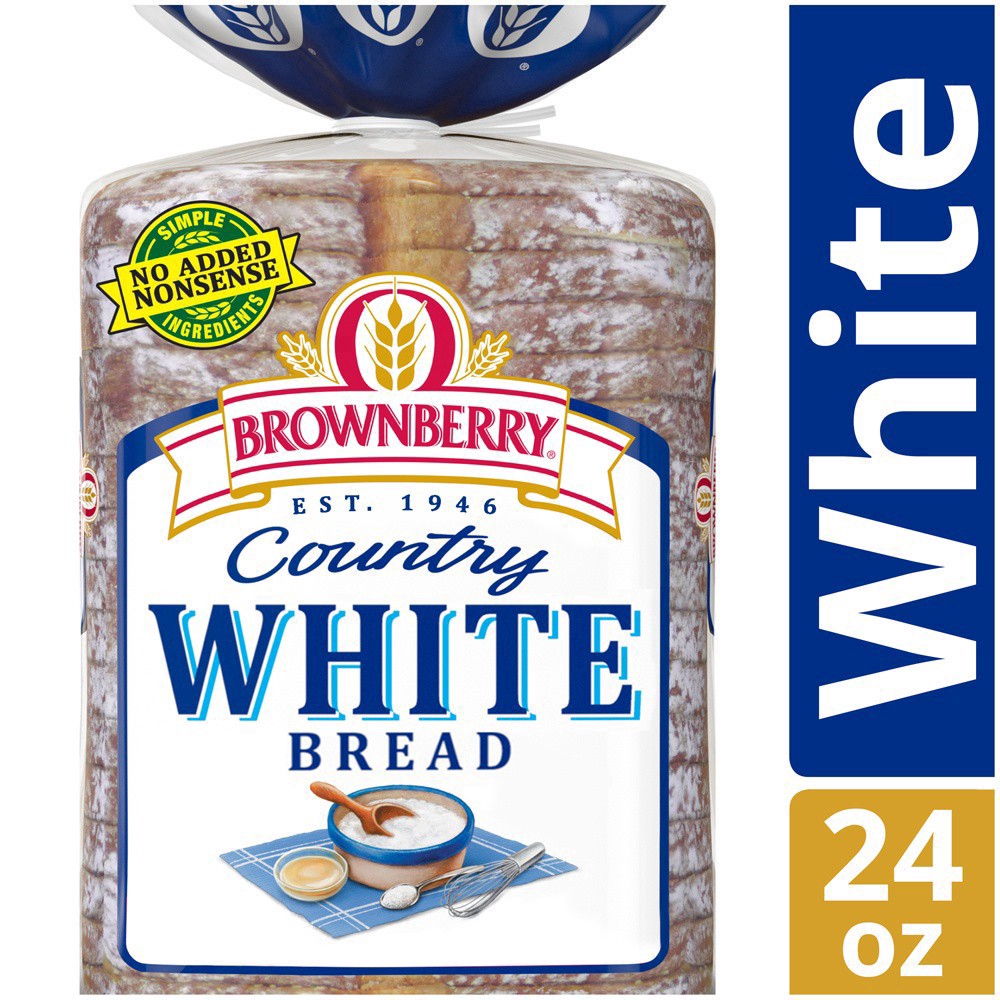 slide 30 of 30, Brownberry Country Style Plain Bread, 24 oz, Soft White Bread, Bag, 24 oz