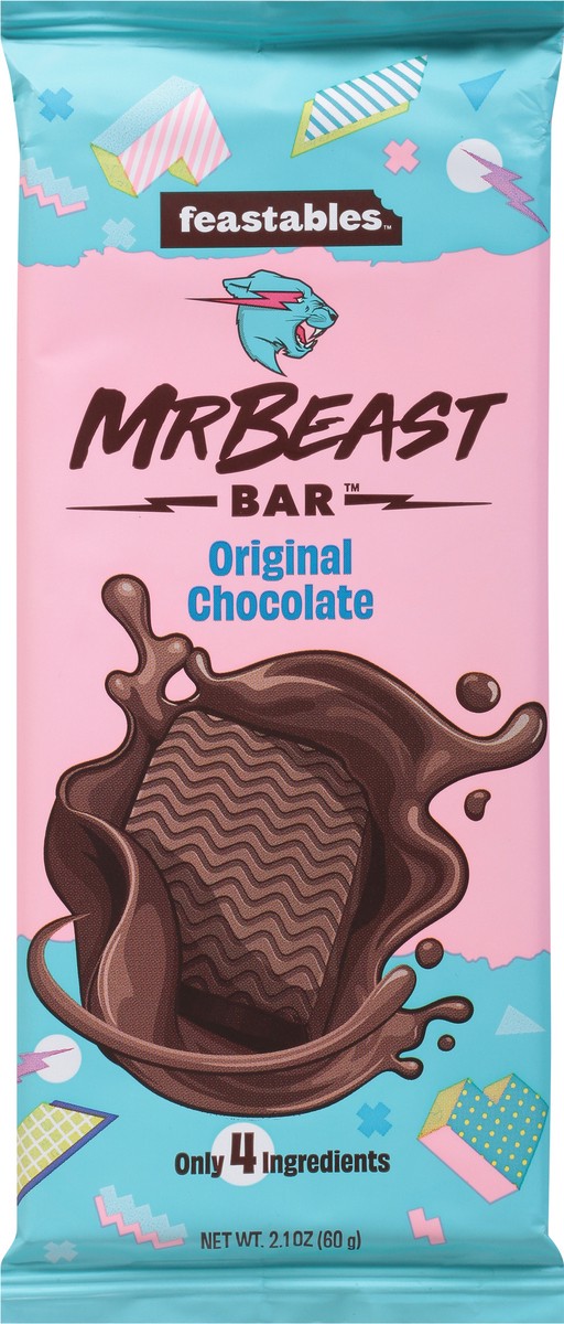 slide 2 of 9, Feastables Original Chocolate Bar, 2.1 oz