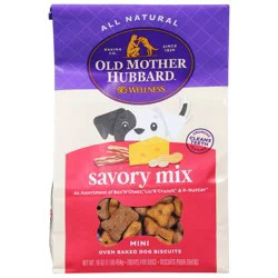 Old Mother Hubbard Wellness Old Mother Hubbard Classic Savory Mix Biscuits Baked Dog Treats, Mini 16 Ounce Bag