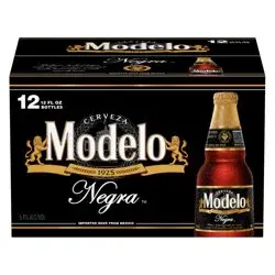 Modelo Negra Amber Lager Mexican Import Beer, 12 pk 12 fl oz Bottles, 5.4% ABV