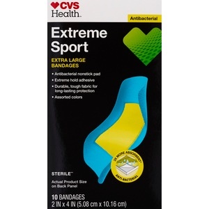 slide 1 of 1, CVS Health Extreme Sport Extra Large Bandages Assorted, 10 ct