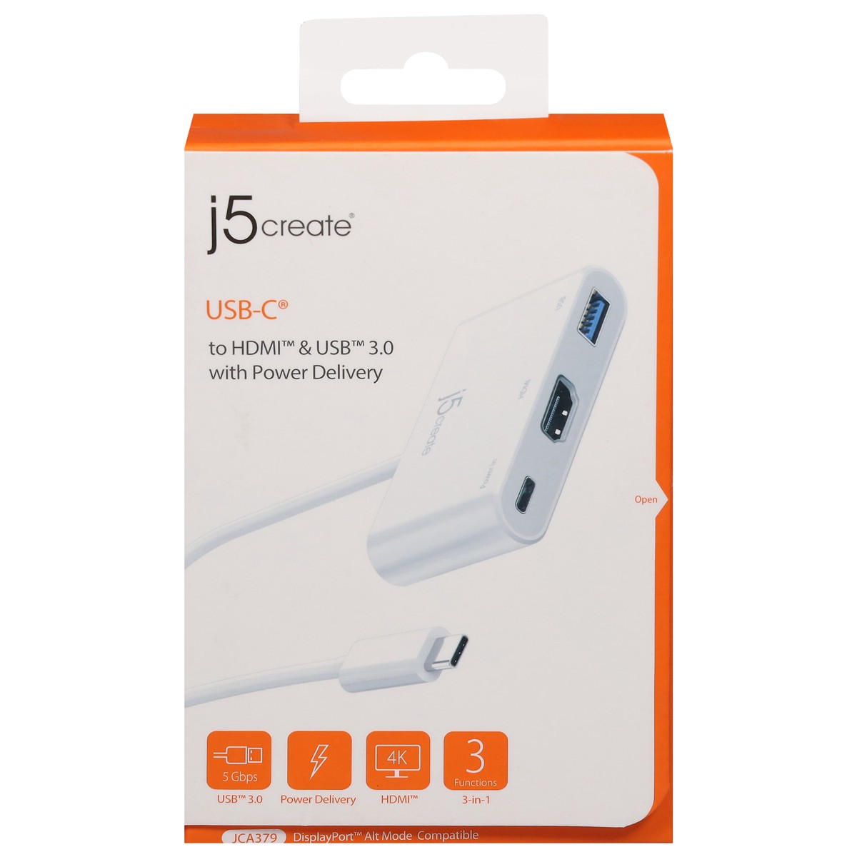 slide 1 of 9, j5create USB-C DisplayPort 1 ea, 1 ct