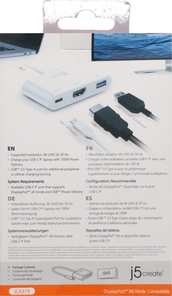slide 4 of 9, j5create USB-C DisplayPort 1 ea, 1 ct