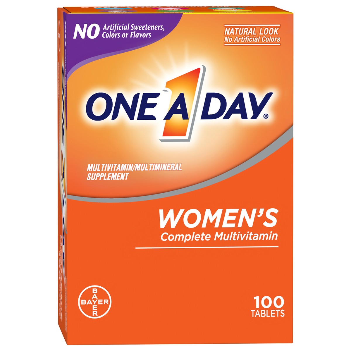 slide 2 of 8, One A Day Women's Multivitamin & Multimineral Tablets - 100ct, 100 ct