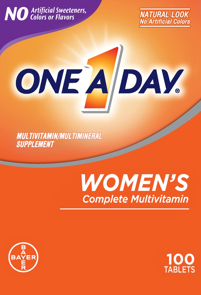 slide 5 of 8, One A Day Women's Multivitamin & Multimineral Tablets - 100ct, 100 ct