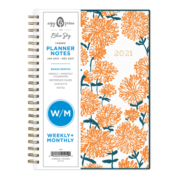 slide 2 of 4, Blue Sky Egg Press Weekly/Monthly Planner, 5-13/16'' X 8-5/8'', Mom Mums, January To December 2021, 121848, 1 ct