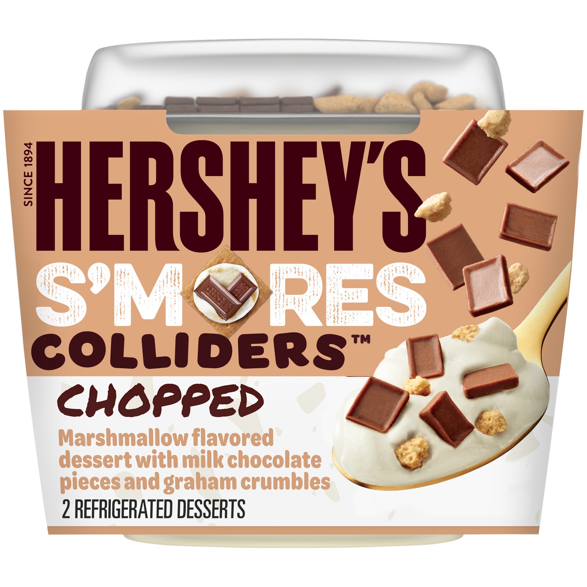 slide 1 of 9, COLLIDERS™ Chopped HERSHEY''S S'mores Refrigerated Dessert, 2 ct Pack, 2 ct