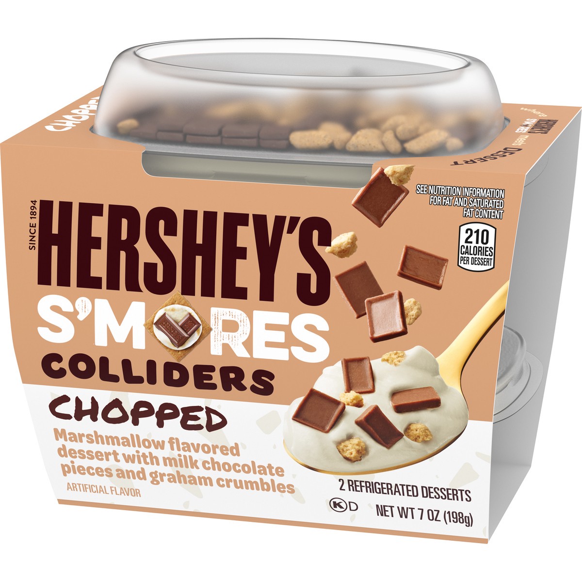 slide 5 of 9, COLLIDERS™ Chopped HERSHEY''S S'mores Refrigerated Dessert, 2 ct Pack, 2 ct