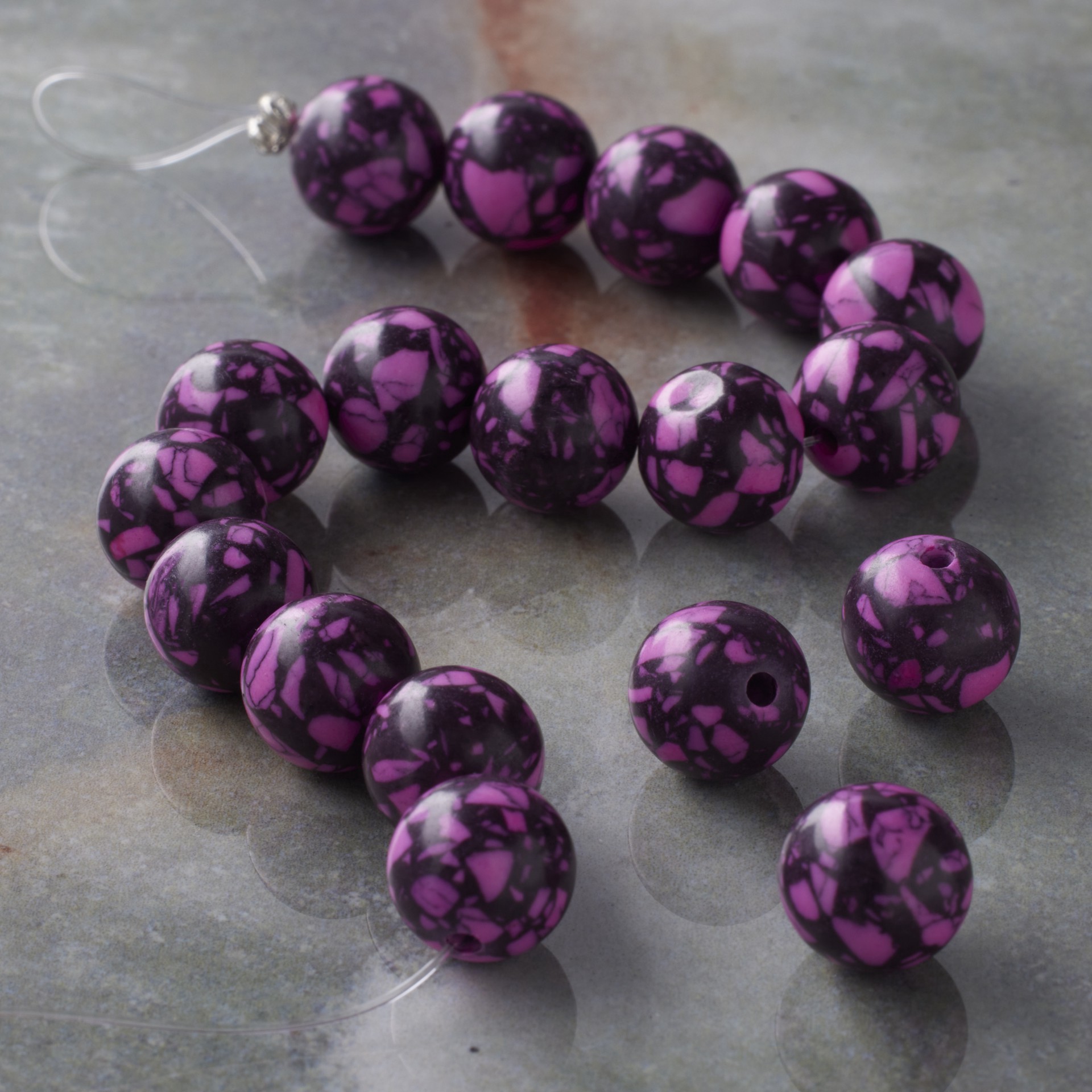 slide 2 of 3, 10mm Clay Round Beads By Bead Landing, 10mm