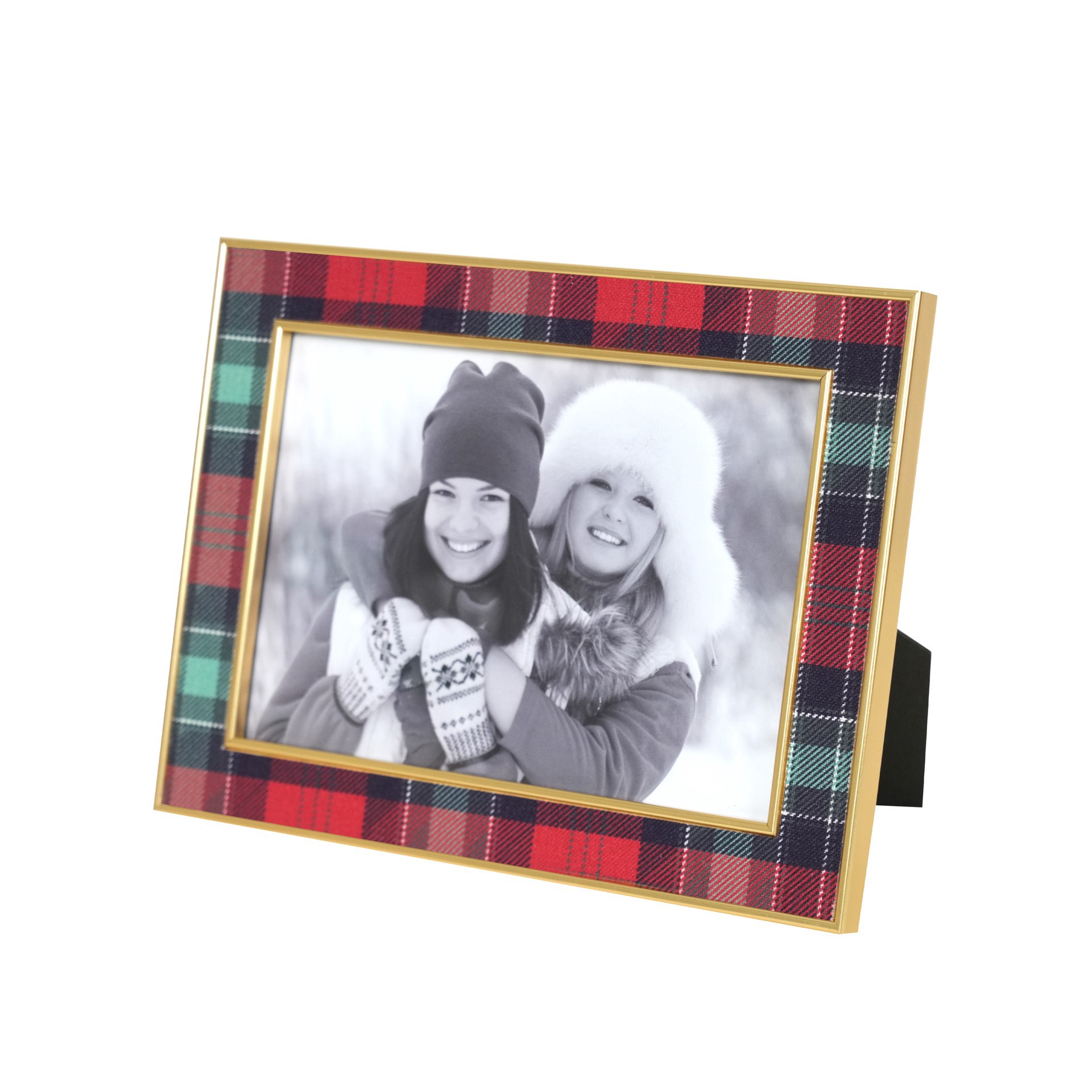 slide 6 of 6, 5" X 7" Holiday Pattern With Gold Edges Plastic Frame By Studio Decor, 5 in x 7 in