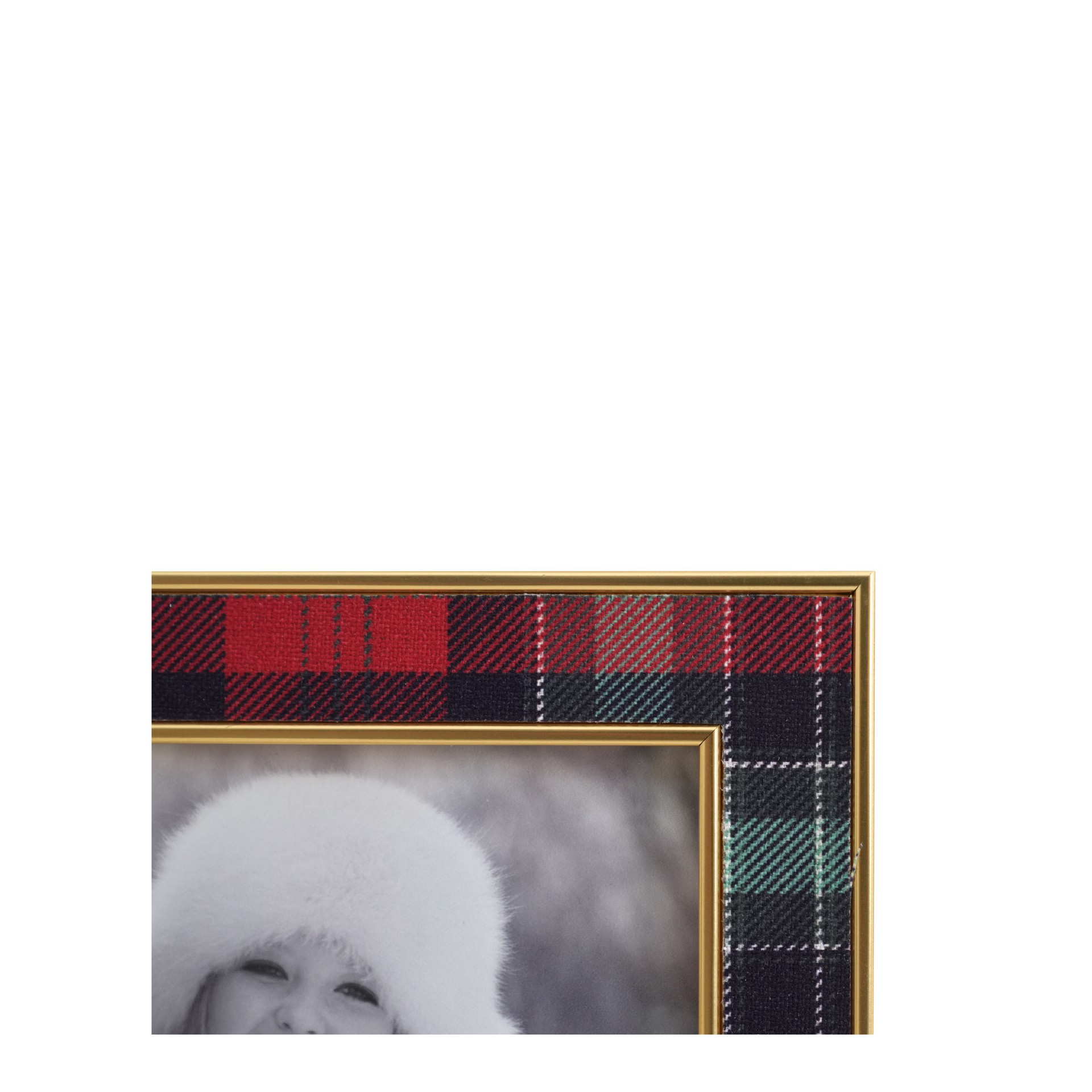 slide 3 of 6, 5" X 7" Holiday Pattern With Gold Edges Plastic Frame By Studio Decor, 5 in x 7 in
