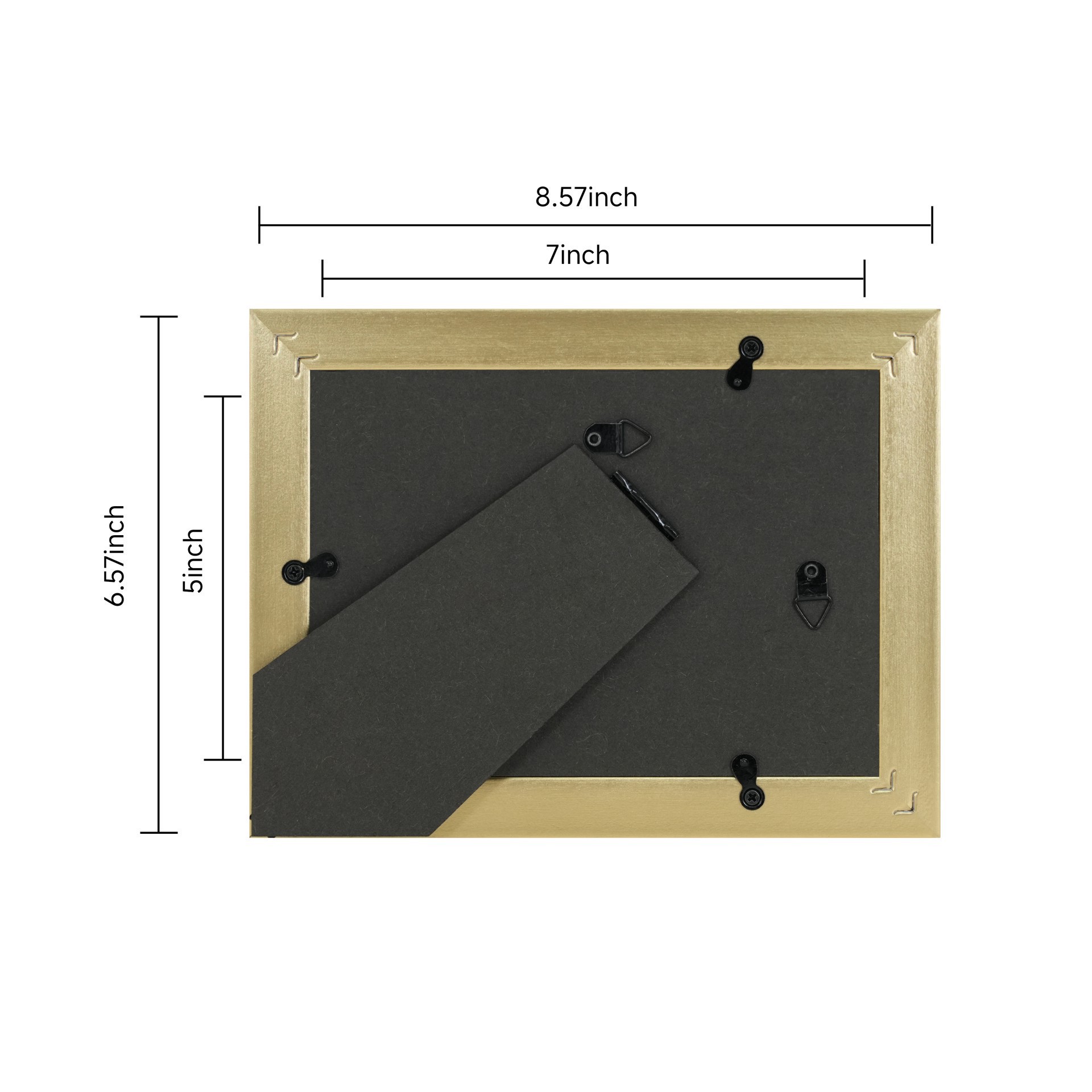 slide 5 of 6, 5" X 7" Holiday Pattern With Gold Edges Plastic Frame By Studio Decor, 5 in x 7 in