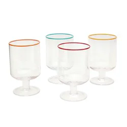 Infuse 4 Piece Stackable Glass Goblet Set
