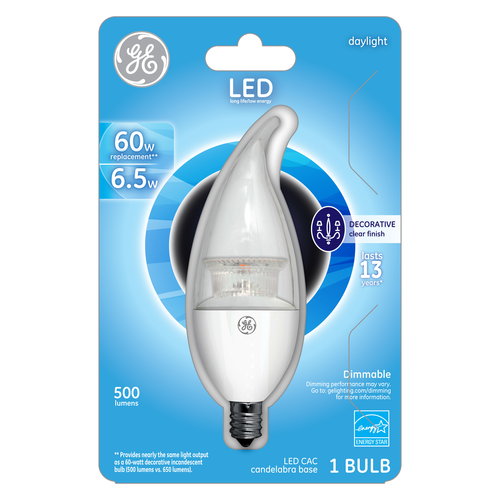 slide 1 of 1, GE Led 65 Watt Decorative Day, 1 ct