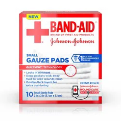 Band-Aid Brand Cushion Care Sterile Gauze Pads for Protection of Minor Cut, Scrapes & Burns, Non-Adhesive & Wound Care Dressing Pads, Small Size, 2 inches x 2 inches, 10 ct
