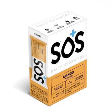 slide 1 of 1, SOS Hydration Sos Elyctrolyte & Mineral Mango Drink Mix Packets, 8 Ct, 1 ct