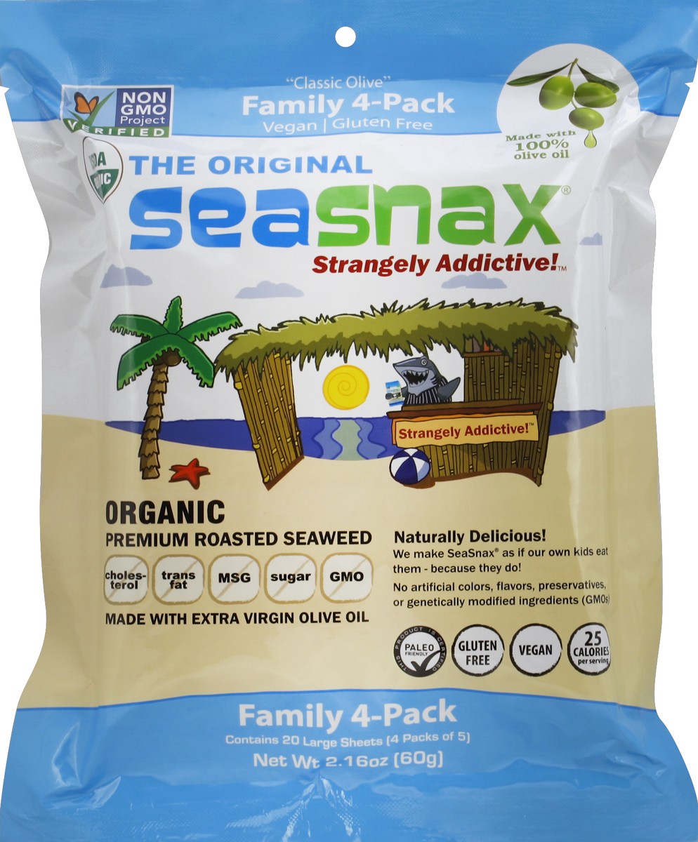 slide 1 of 5, SeaSnax Seaweed Snack 20 ea, 20 ct