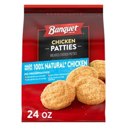 Banquet Breaded Chicken Patties, Frozen Meal, 24 oz.