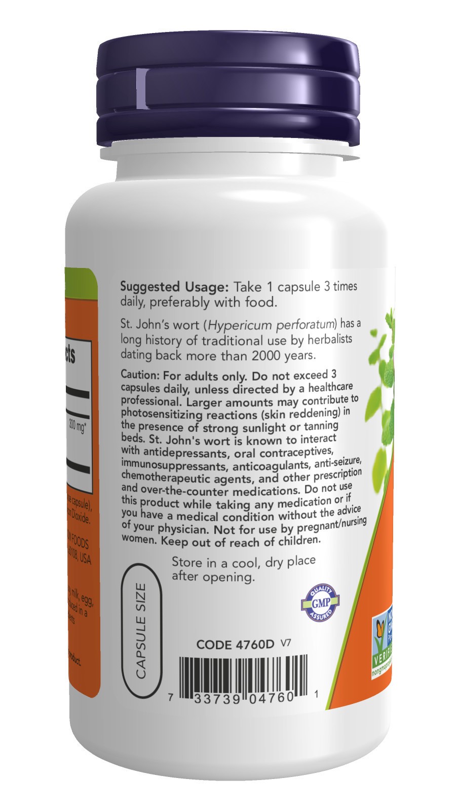 slide 2 of 4, NOW St. John's Wort 300 mg - 100 Veg Capsules, 100 ct