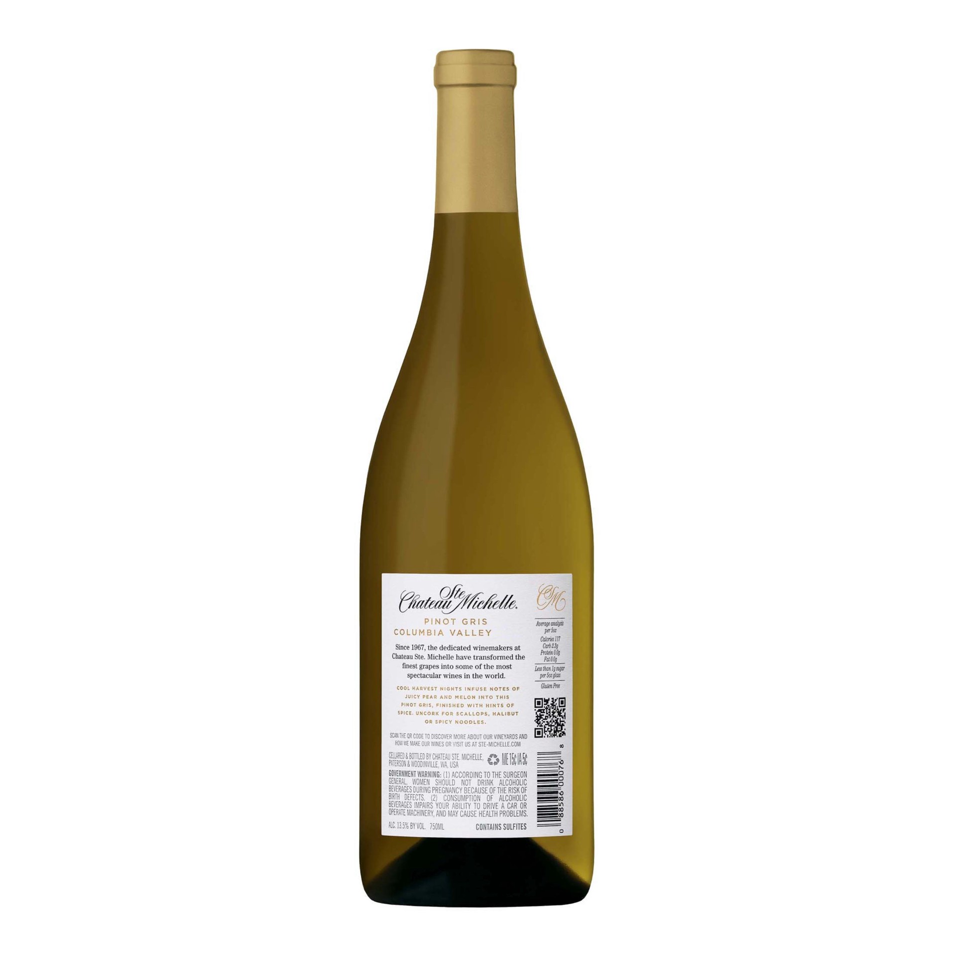 slide 4 of 8, Chateau Ste. Michelle Columbia Valley Pinot Gris, White Wine, 750 mL Bottle, 750 ml