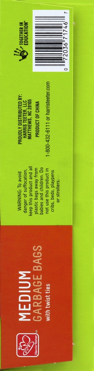 slide 3 of 5, Harris Teeter Medium Garbage Bags, 18 ct