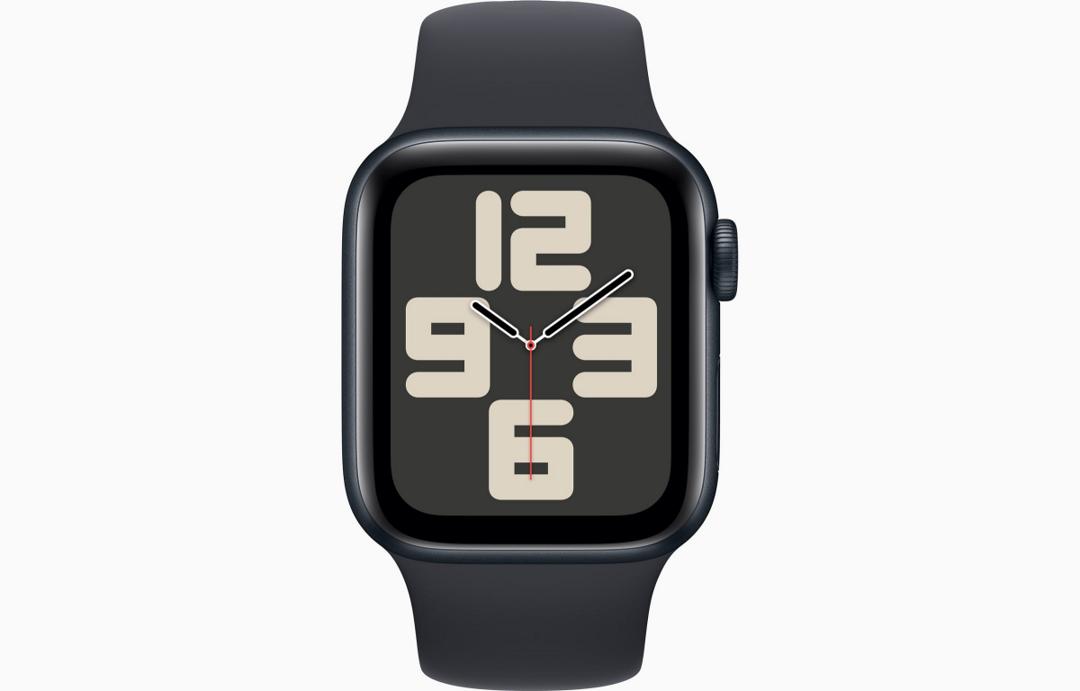 slide 3 of 5, Apple Watch Se Gps 44Mm Midnight Aluminum Case With Midnight Sport Band, Sm-Med