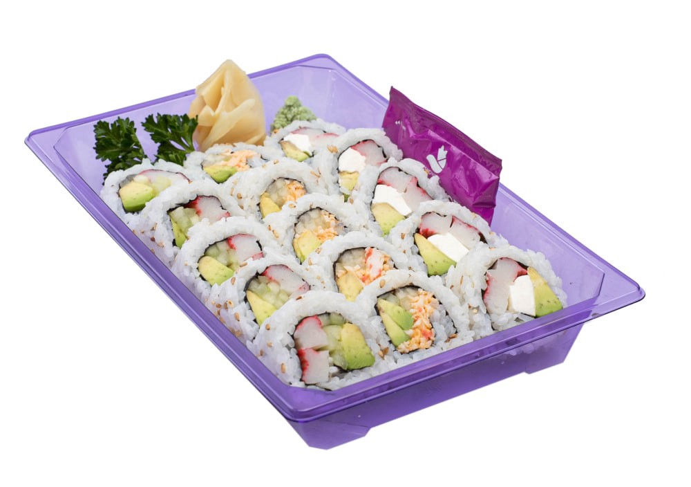 slide 1 of 1, Three's Company Sushi Roll, 10 oz