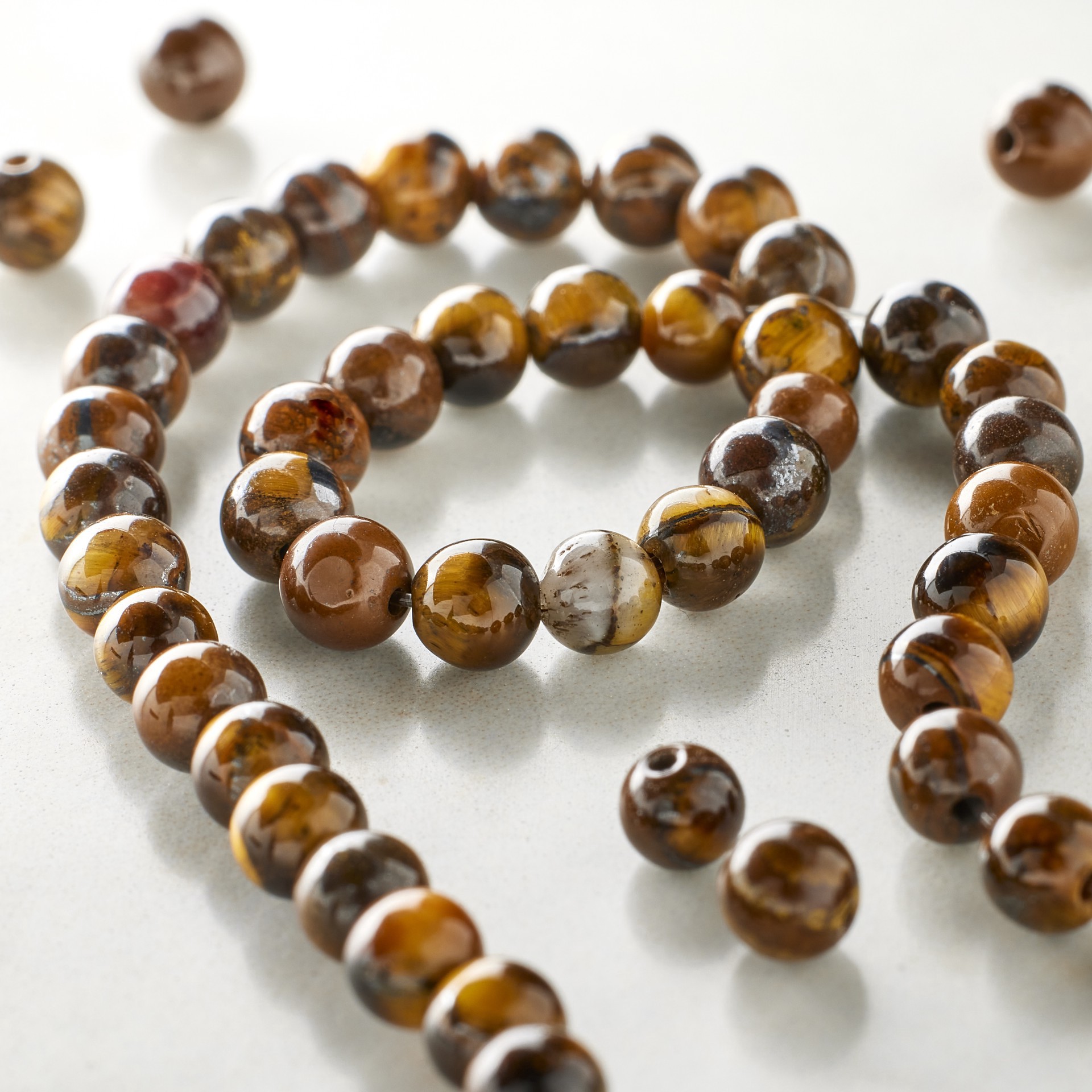 slide 2 of 3, Tiger Eye Round Beads, 4mm By Bead Landing, 4 mm