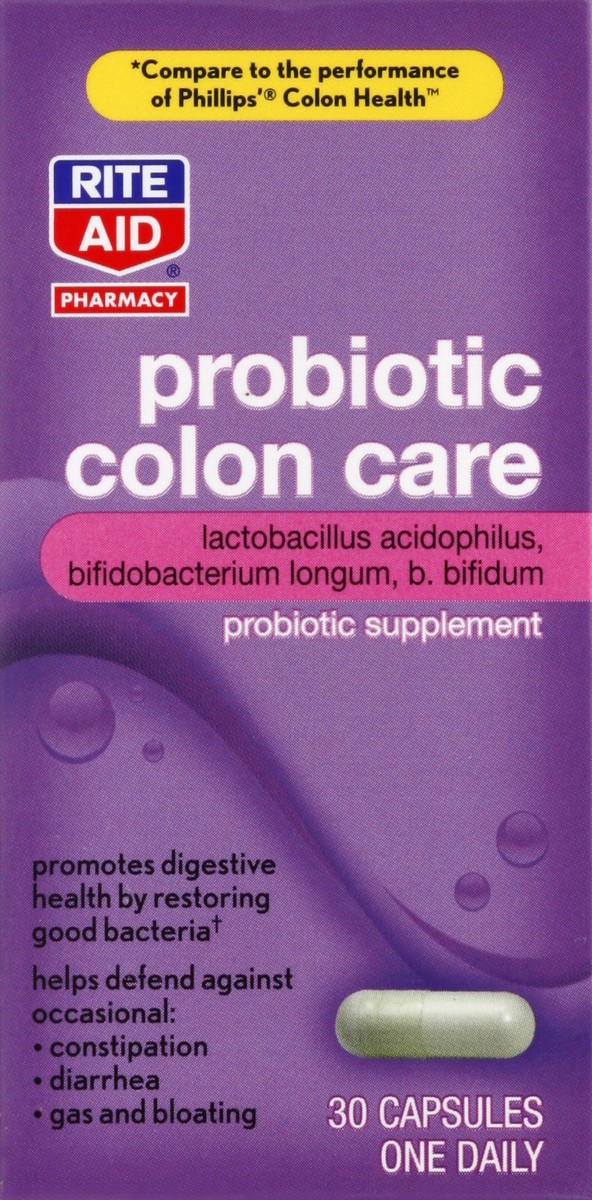slide 4 of 5, Rite Aid Ra Probiotic Colon Cap, 30 ct