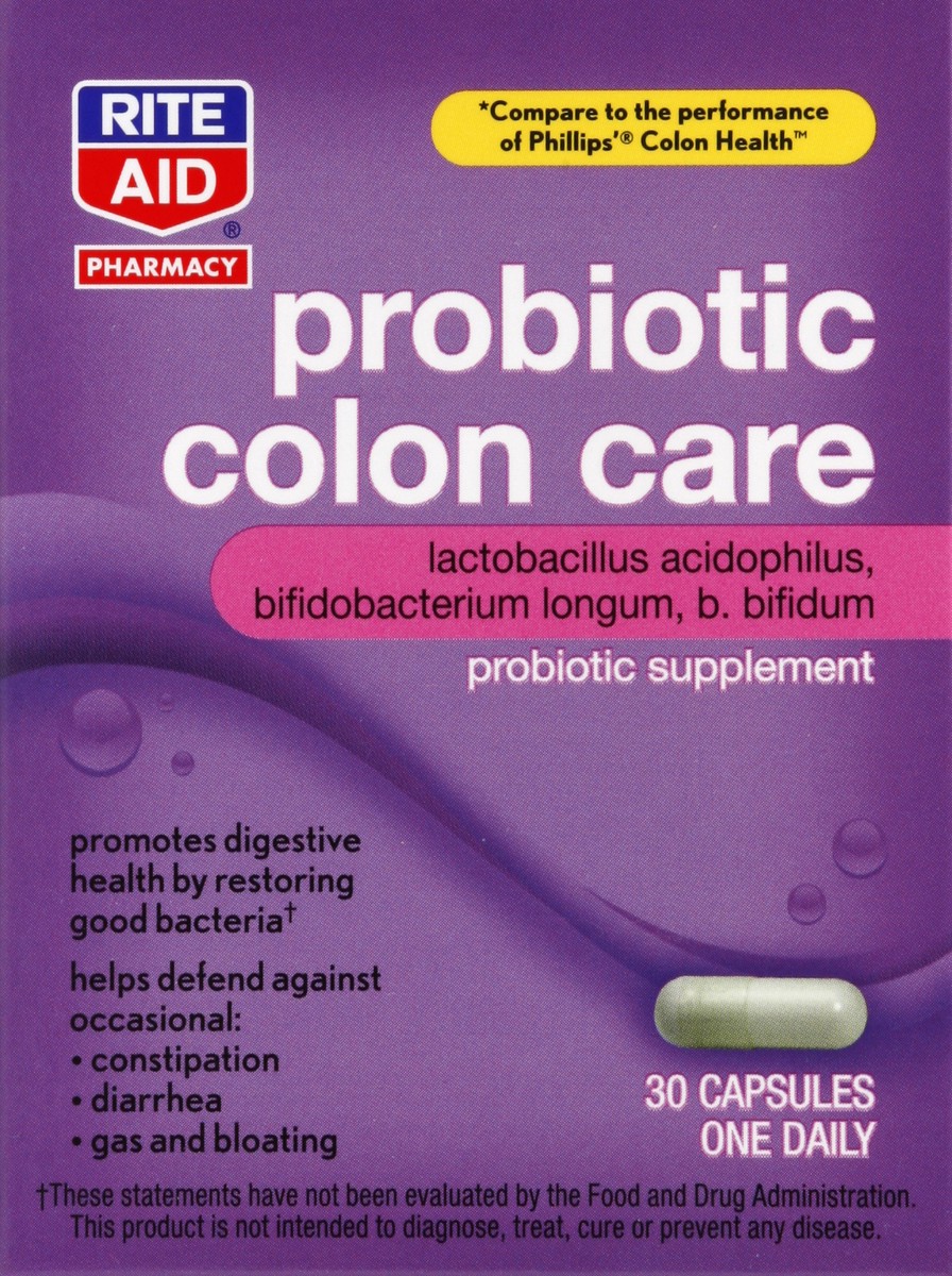 slide 2 of 5, Rite Aid Ra Probiotic Colon Cap, 30 ct