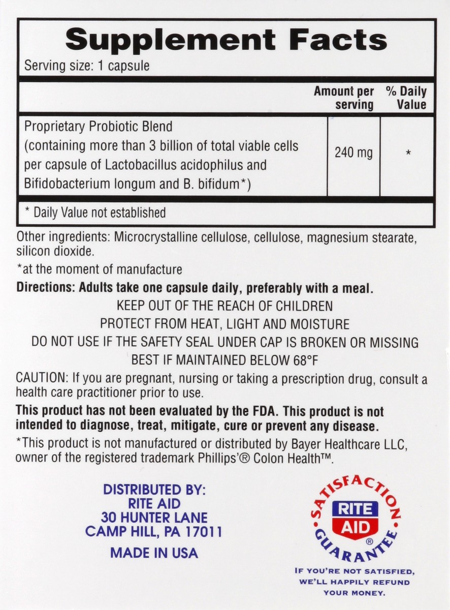 slide 3 of 5, Rite Aid Ra Probiotic Colon Cap, 30 ct