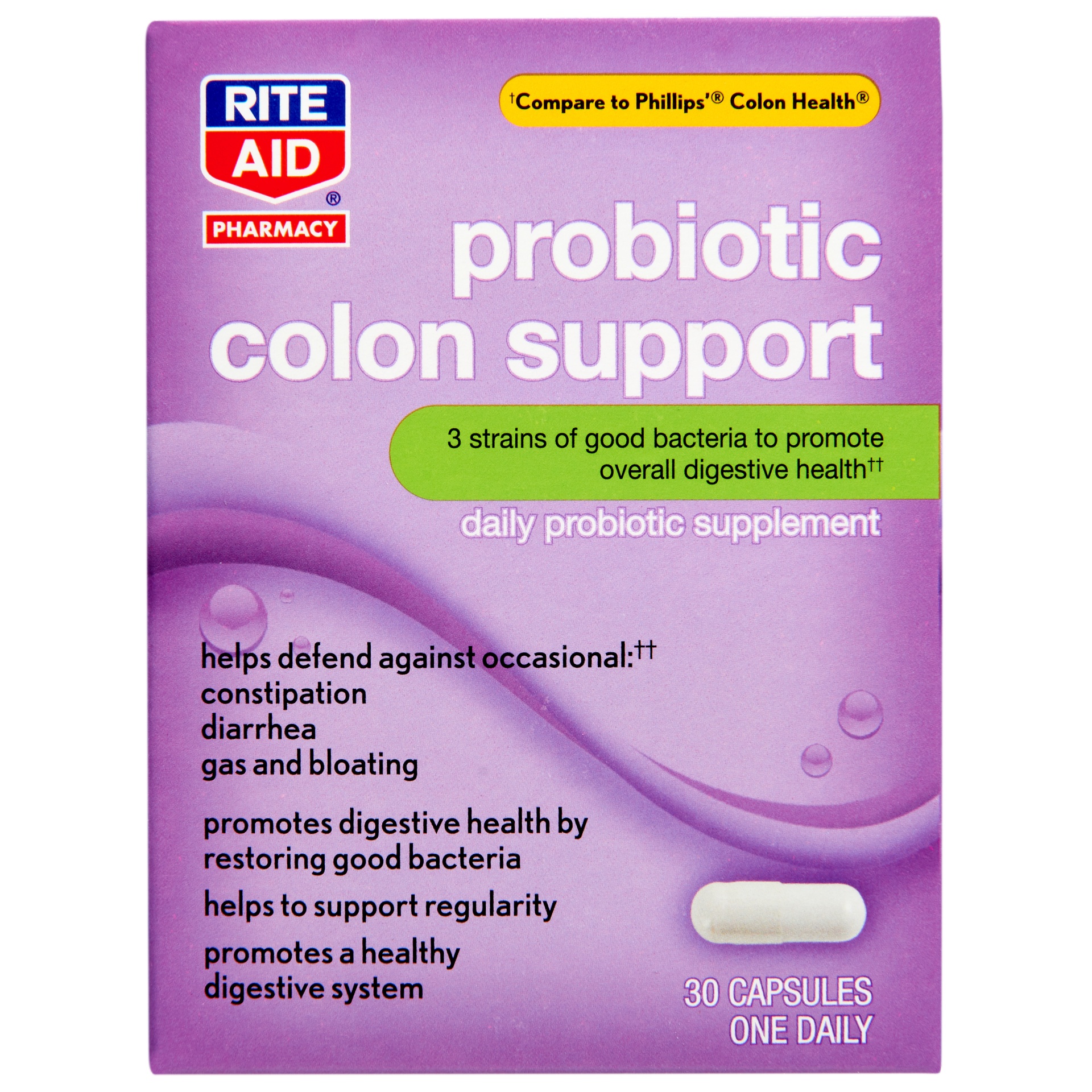 slide 1 of 5, Rite Aid Ra Probiotic Colon Cap, 30 ct